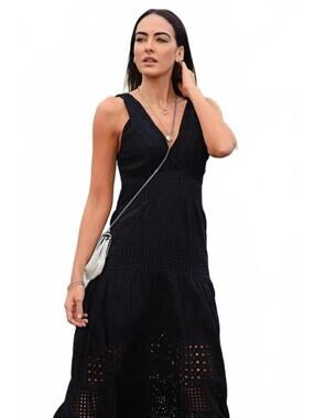 NWT Guadalupe Serena Black Dress Women's Medium